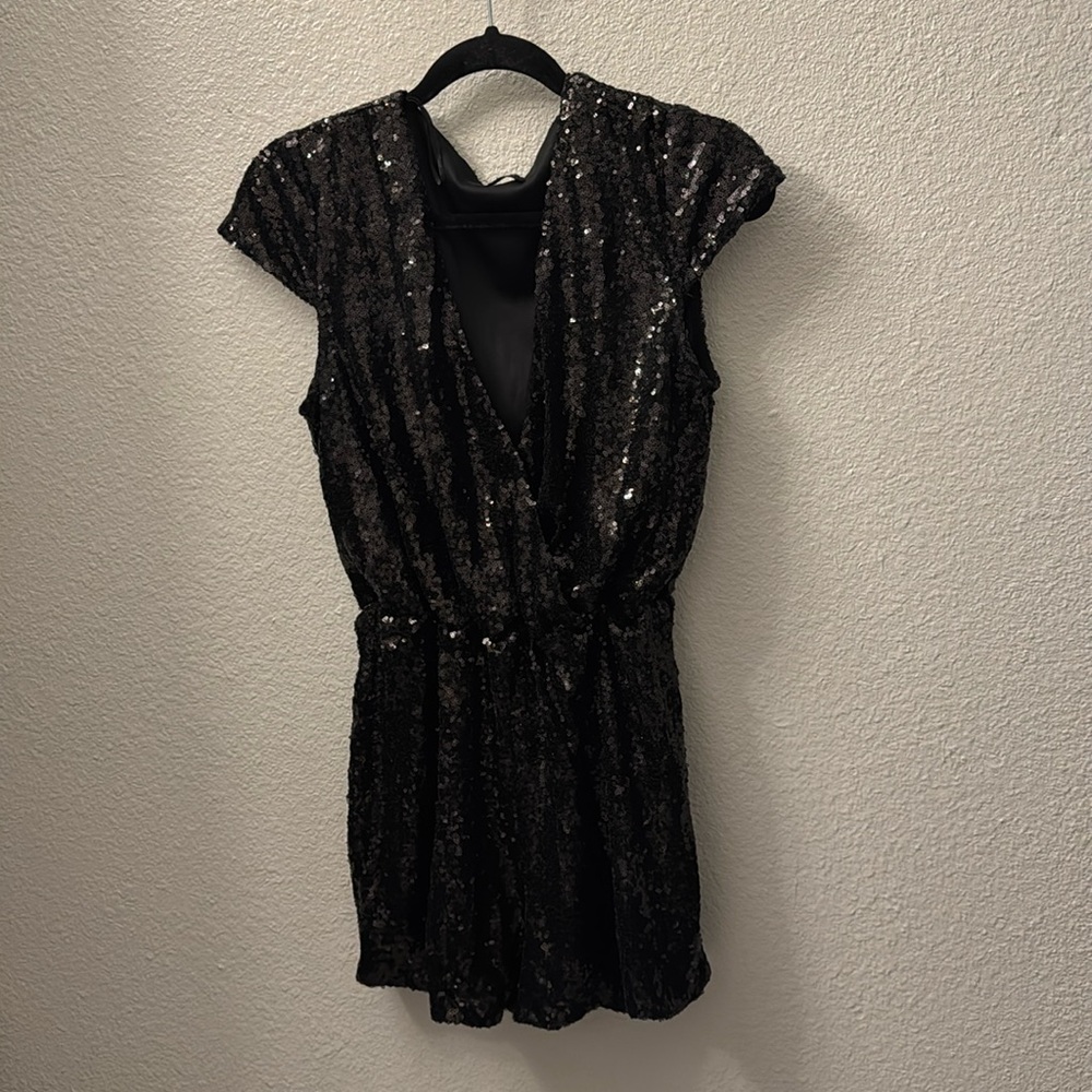 Sequin Black Romper